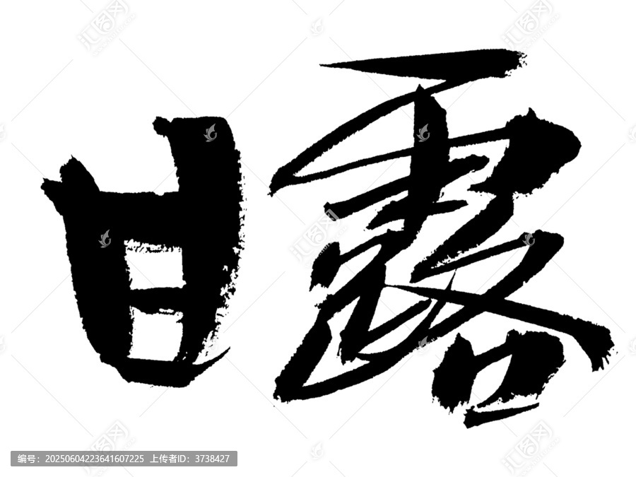 書(shū)法藝術(shù)之日露二字