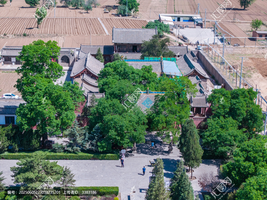 山西平遙縣鎮國寺景區航拍