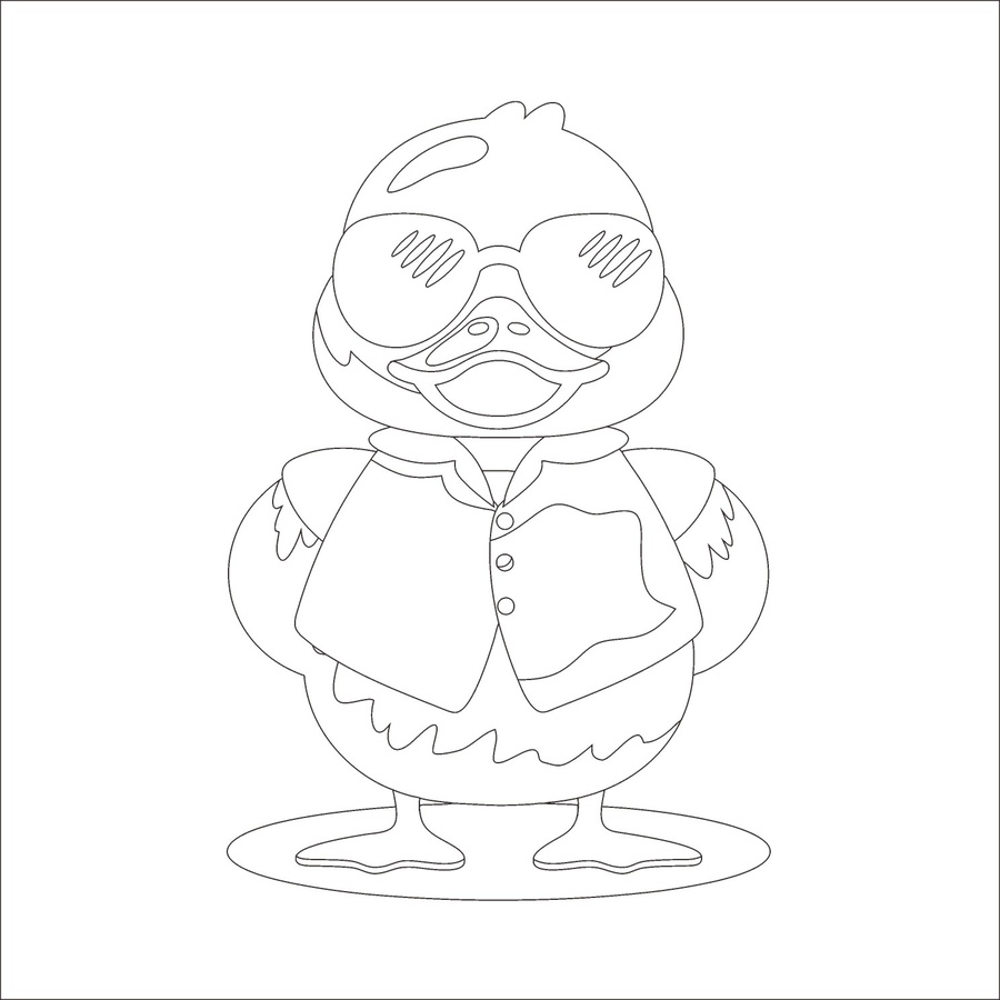卡通鴨子插畫