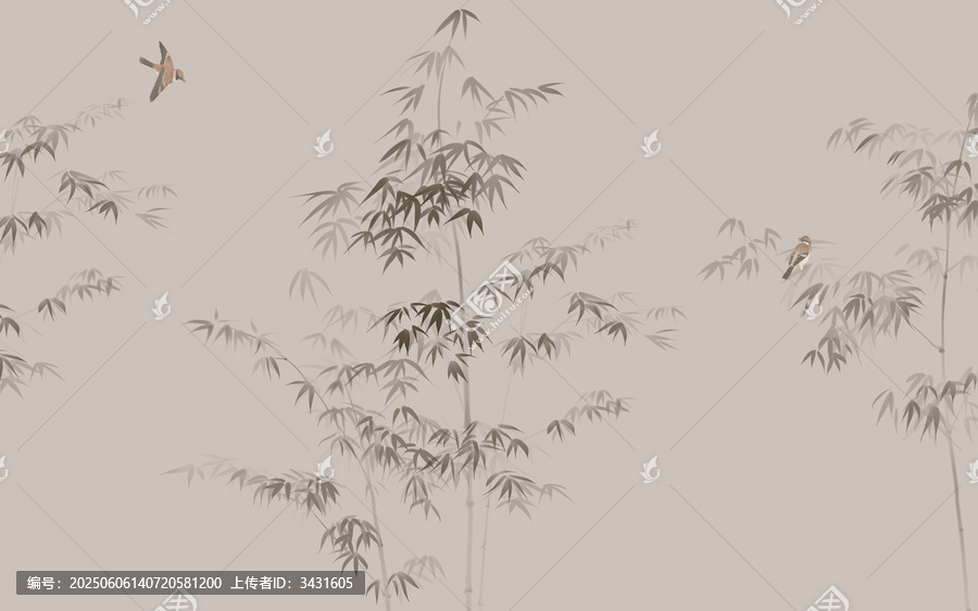 竹林裝飾背景圖