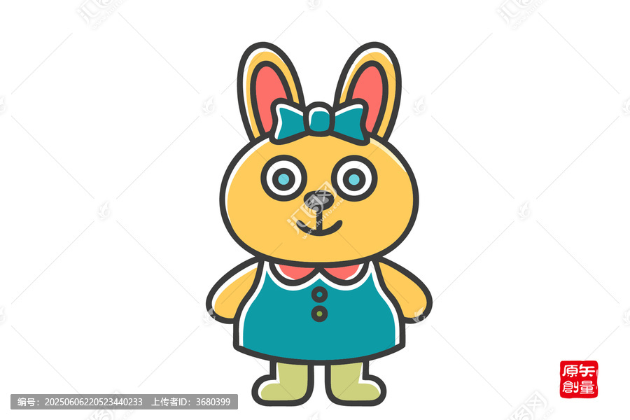 可愛卡通裝扮小兔子形象