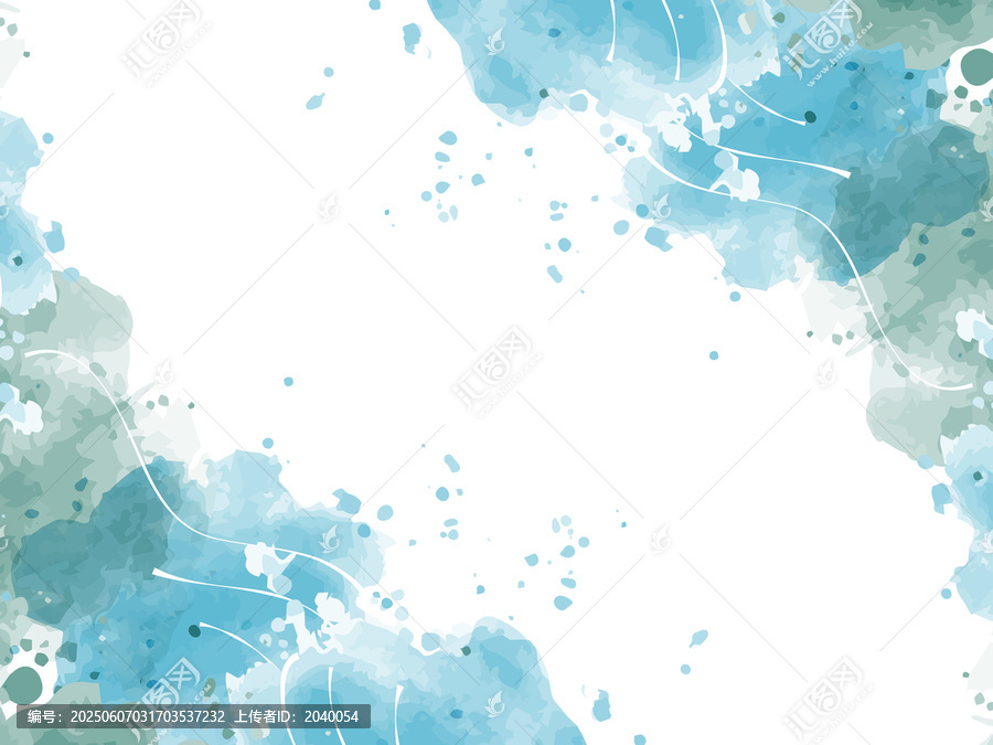 水彩對(duì)稱背景水彩暈染漸變