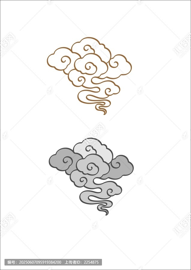 云紋矢量線稿