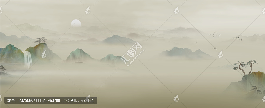 水墨山水圖