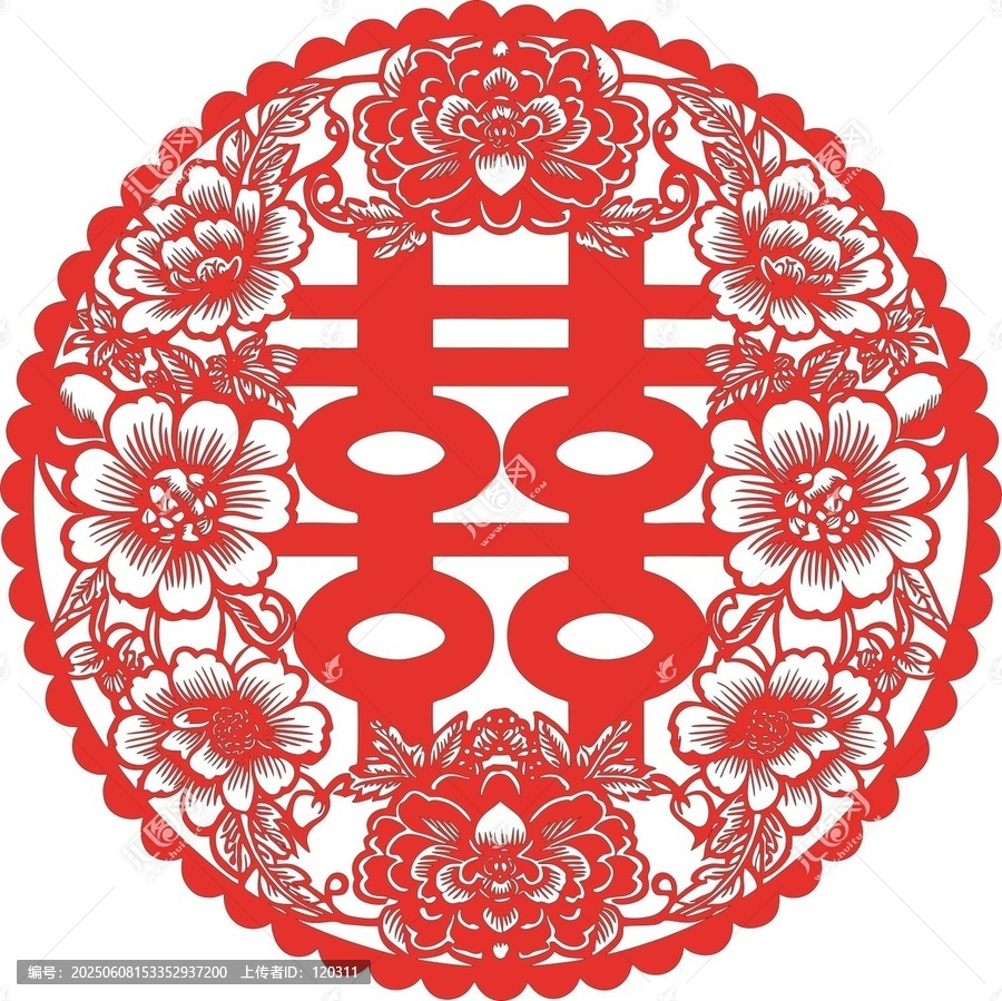 喜字窗花