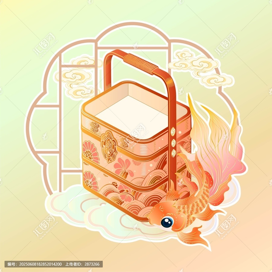 國(guó)潮糕點(diǎn)包裝插畫(huà)