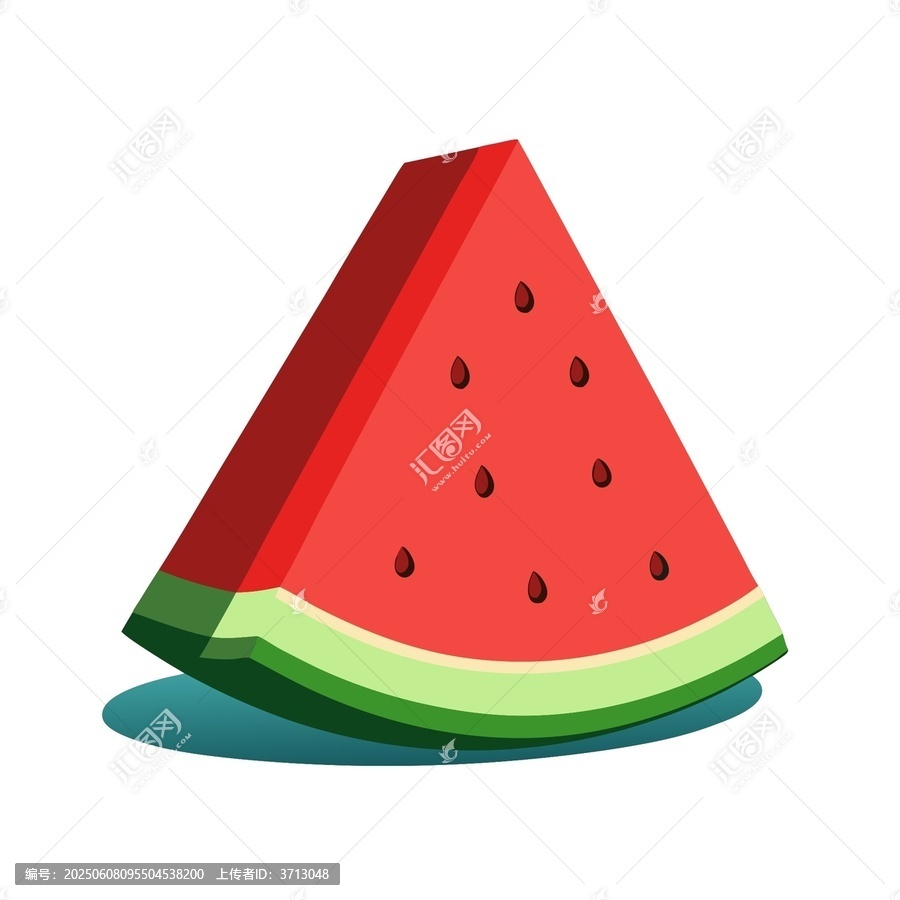 卡通風(fēng)格的三角西瓜切片