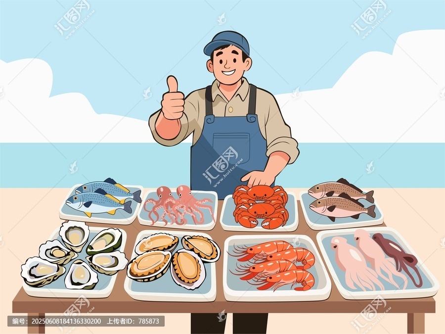 賣海鮮的漁民