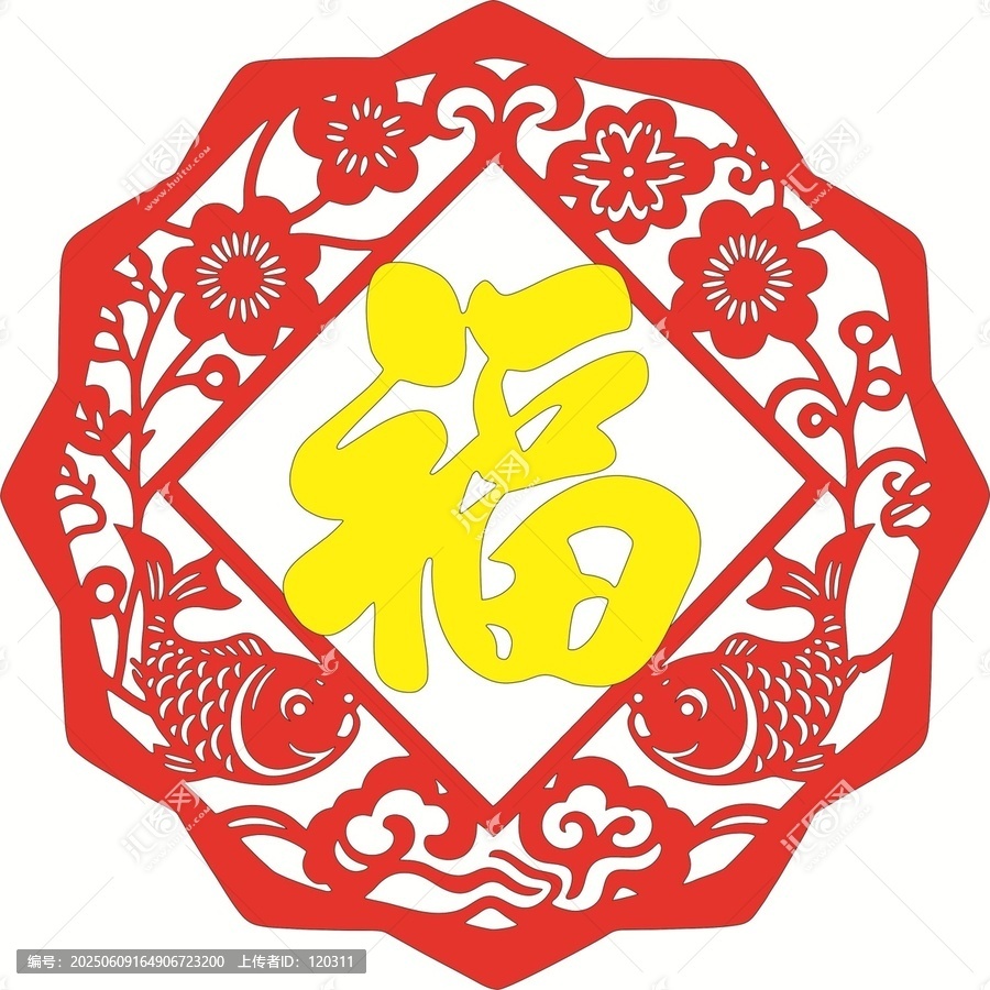 雙魚福字