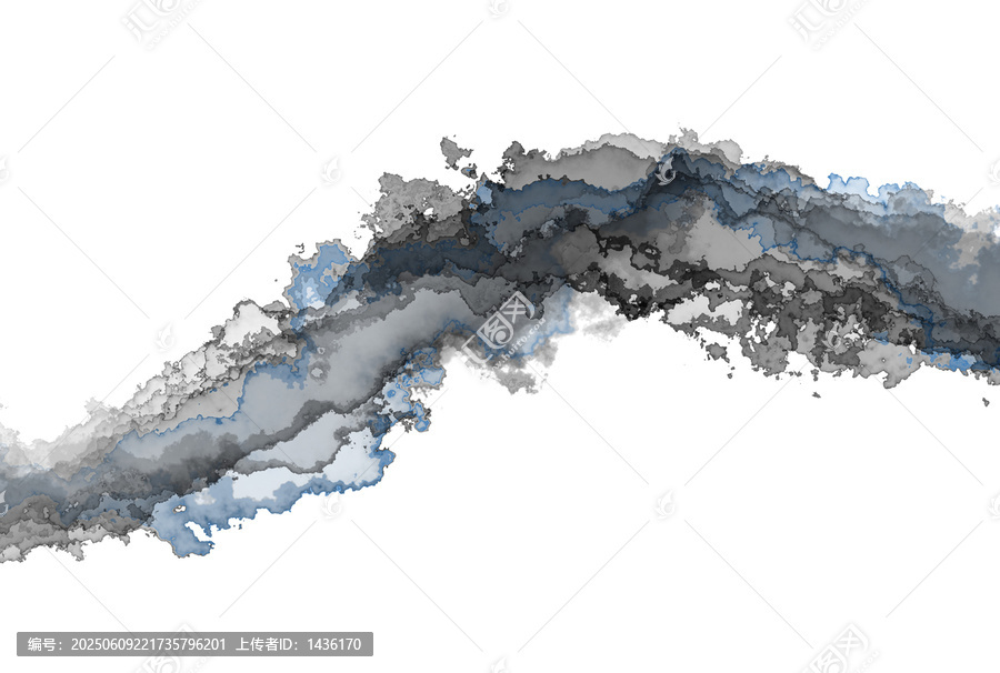 水墨風(fēng)格抽象動(dòng)感墨韻線條