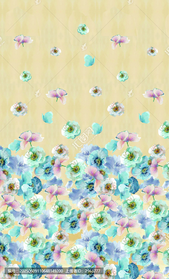 水彩花