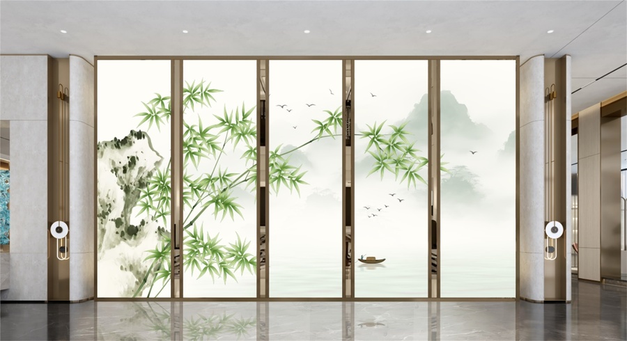 意境山水竹子裝飾畫