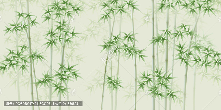 朦朧翠綠竹子背景