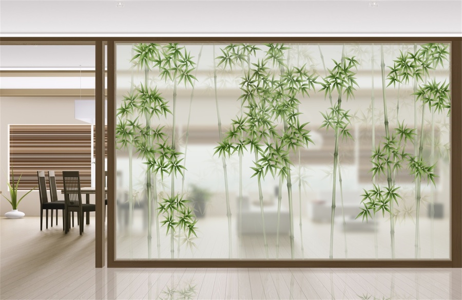 新中式朦朧植物裝飾畫(huà)