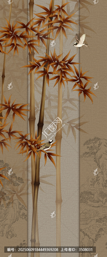 節(jié)節(jié)攀升竹子屏風背景