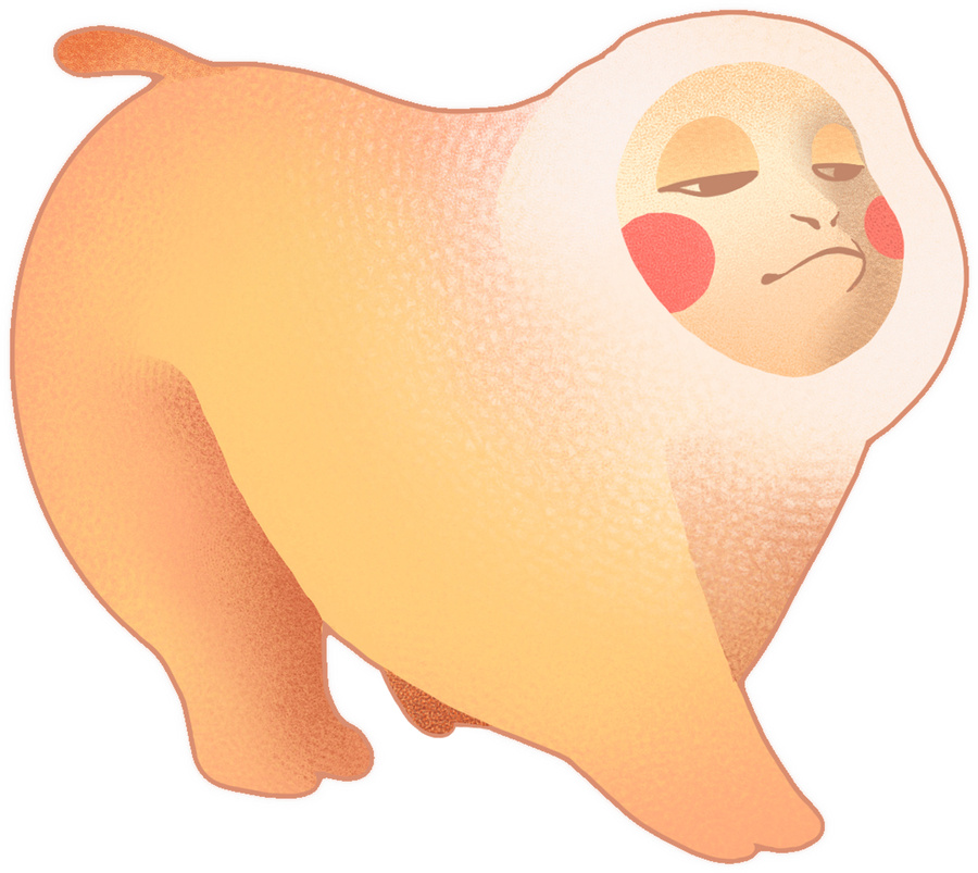 原創(chuàng)插畫貴州小費(fèi)老卡通風(fēng)格猴子圖案插畫