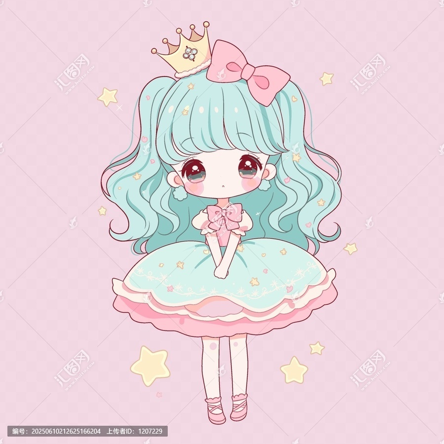 可愛小女孩圖案