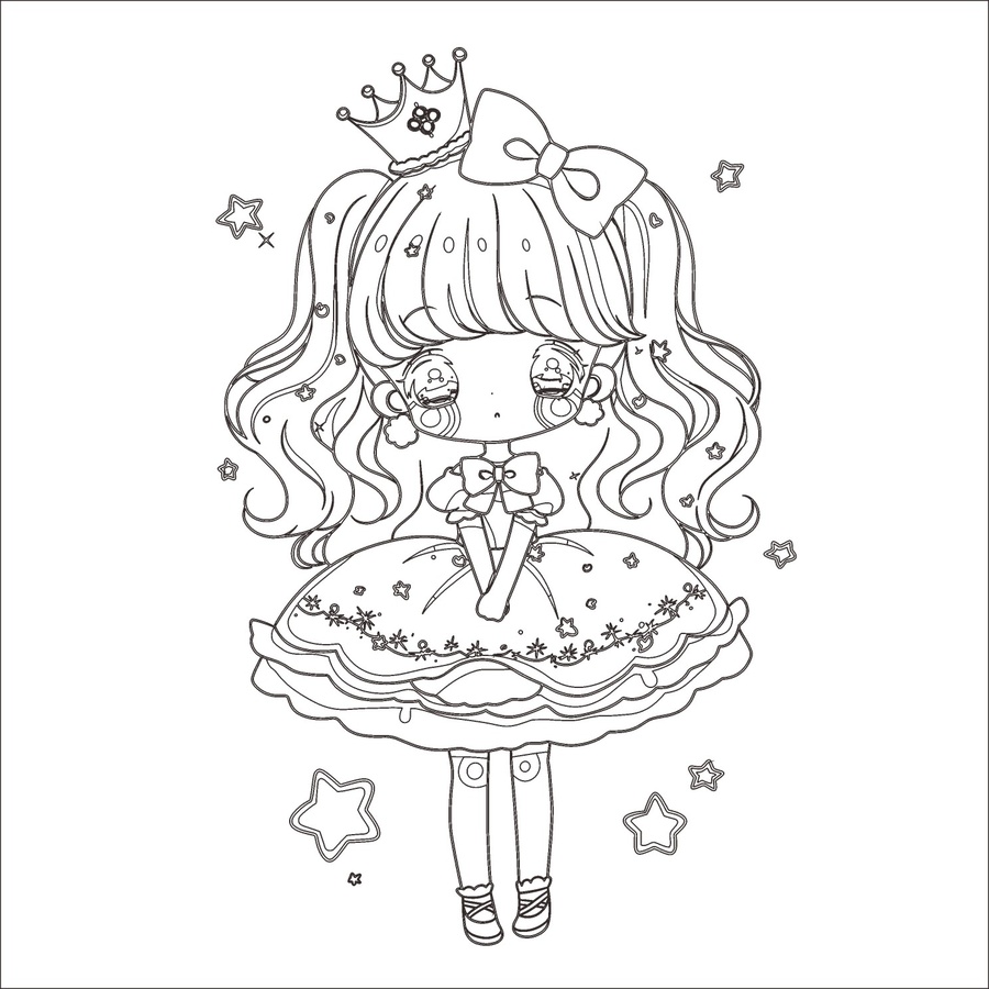 可愛小女孩圖案
