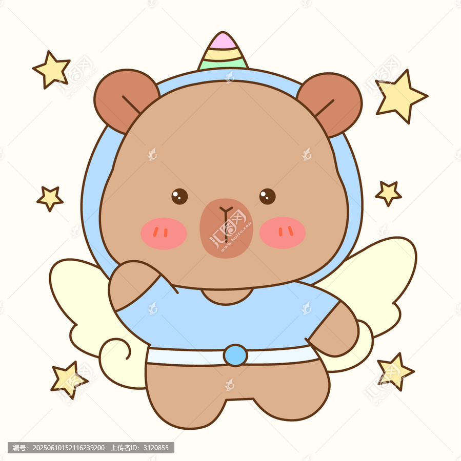 天使卡皮巴拉插畫(huà)