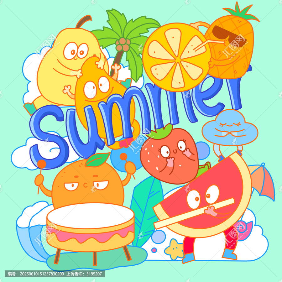 summer卡通插畫(huà)