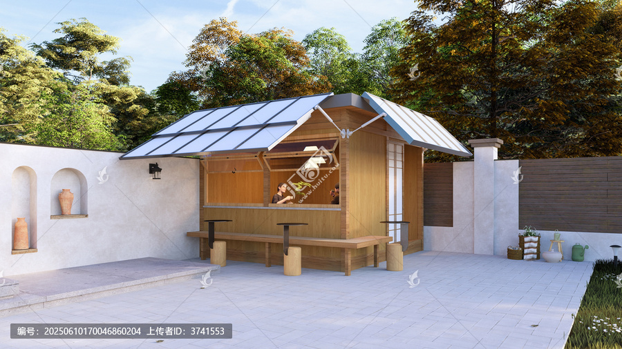 戶外木質(zhì)休閑小屋景觀