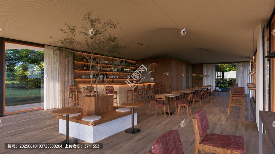 溫馨木質(zhì)風(fēng)餐廳室內(nèi)景致