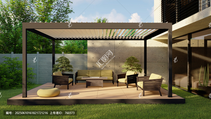 現(xiàn)代風(fēng)格戶外休閑涼亭
