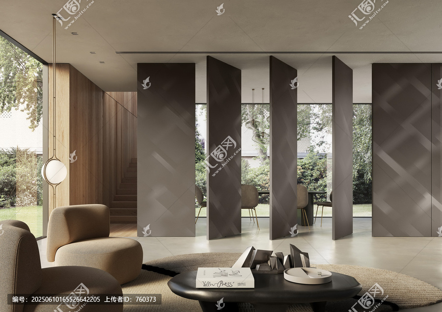 現(xiàn)代簡約風(fēng)客廳室內(nèi)轉(zhuǎn)軸門