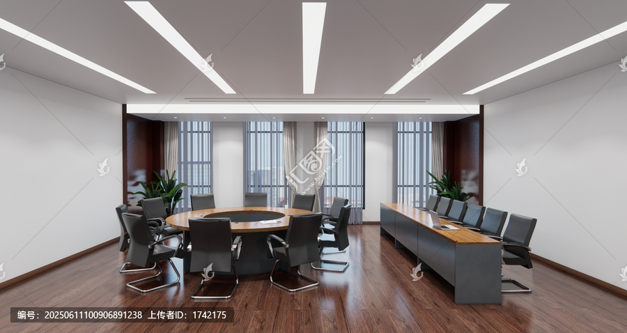 現代簡約風格會議室場景
