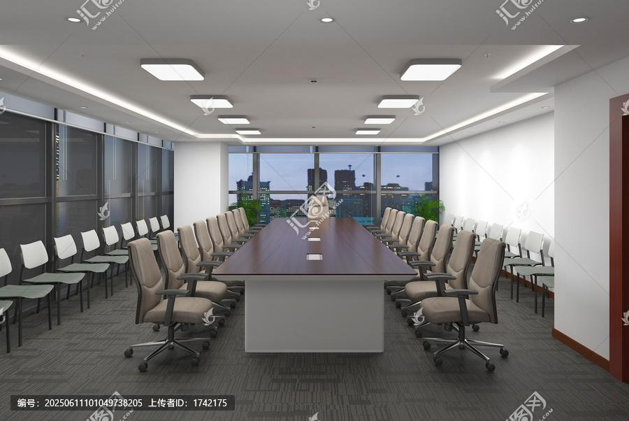 現(xiàn)代寬敞的企業(yè)會議室