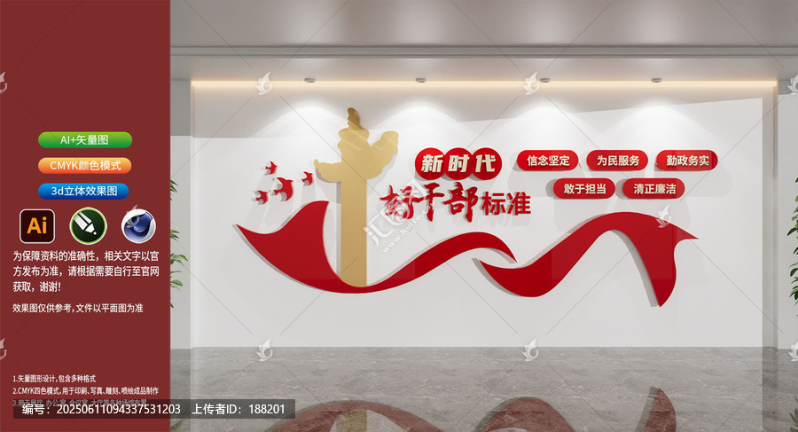 新時(shí)代好干部標(biāo)準(zhǔn)黨建五好干部文化墻