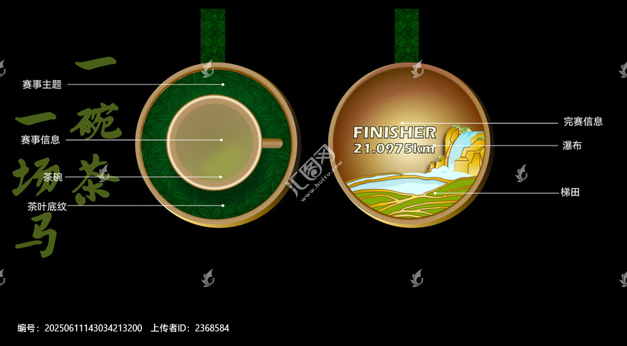 茶葉主題馬拉松獎牌