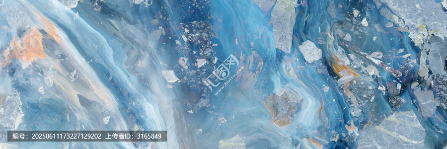 夢(mèng)幻藍(lán)調(diào)流體巖板大理石紋理