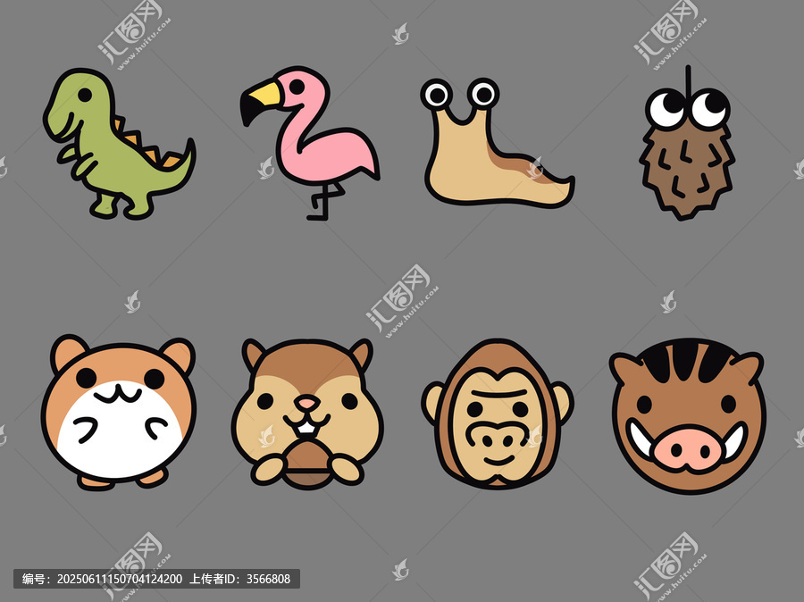 卡通動物圖標