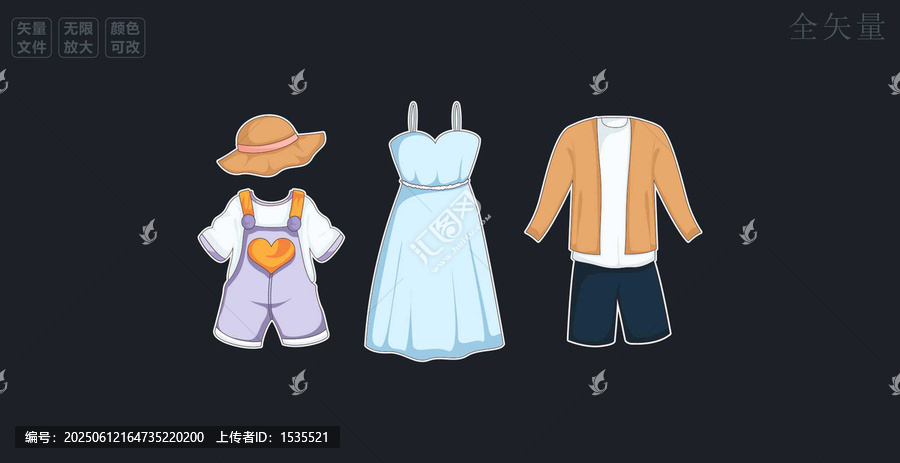 服裝服飾插畫