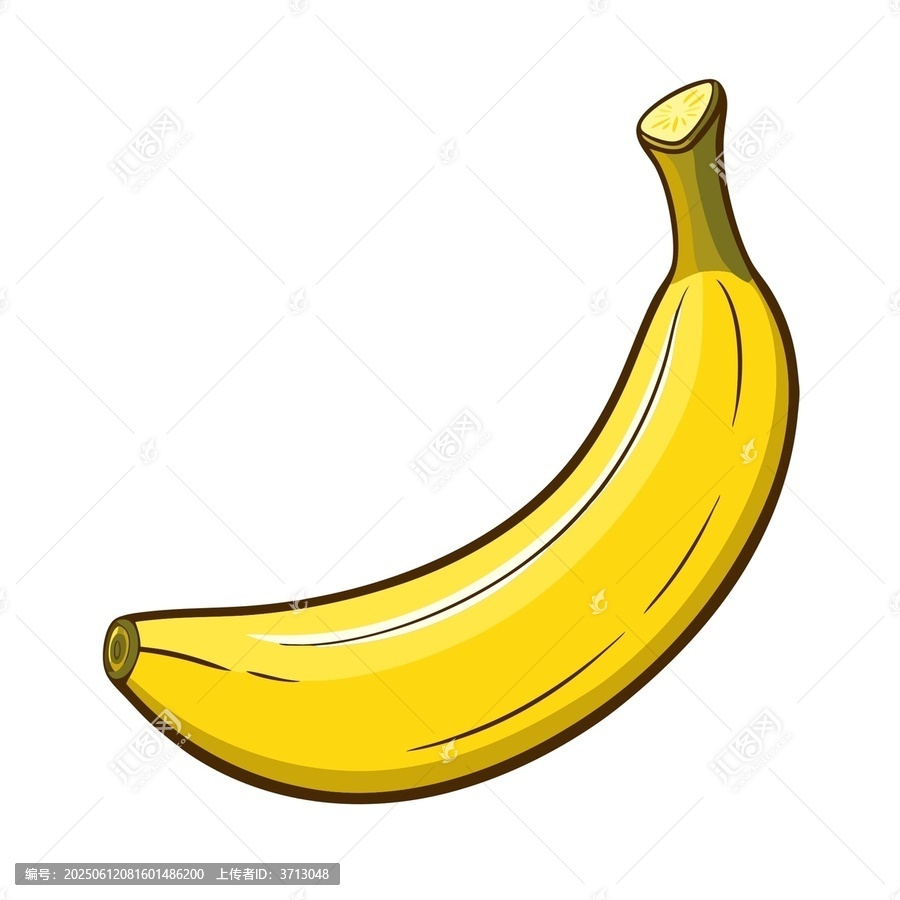 卡通風(fēng)格黃色香蕉插畫