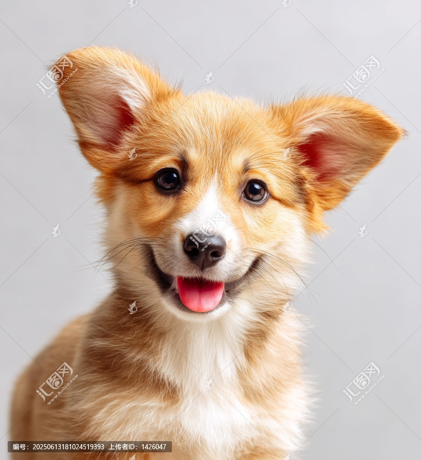 威爾士柯基犬幼崽特寫肖像