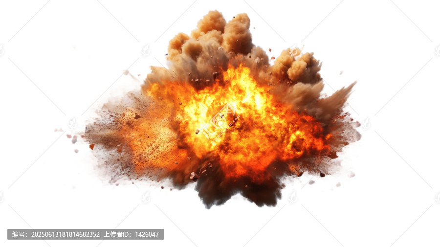 [免摳素材]爆炸沖擊碎片與煙霧