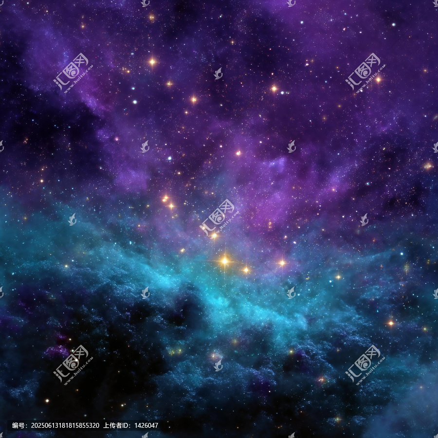 抽象絢麗的宇宙星云背景圖