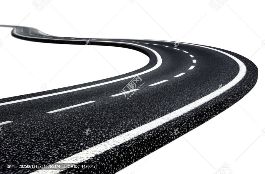 [免摳素材]蜿蜒道路的3D圖示