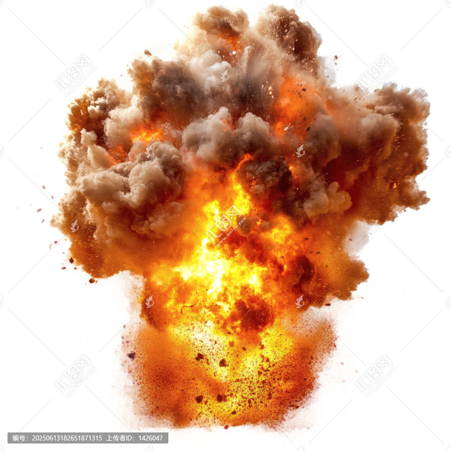 [免摳素材]爆炸沖擊力與碎片煙霧
