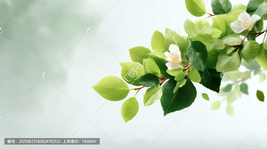 春天花枝,自然背景圖
