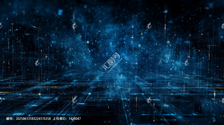 抽象數(shù)字城市網(wǎng)絡(luò)圖景