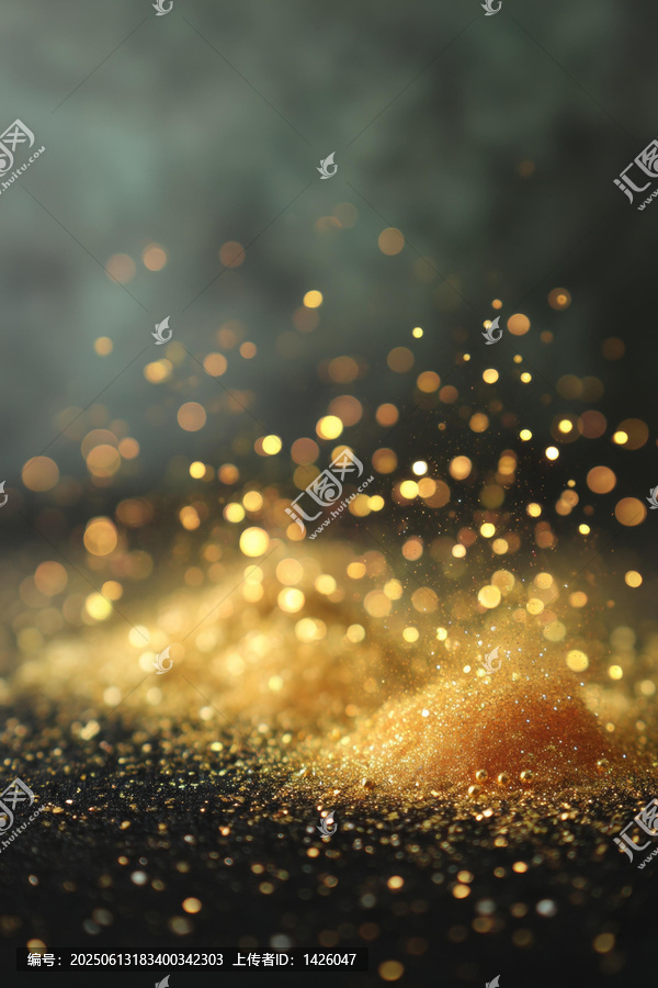金光閃閃的煙霧背景
