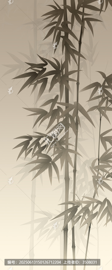 抽象水墨竹子屏風(fēng)背景
