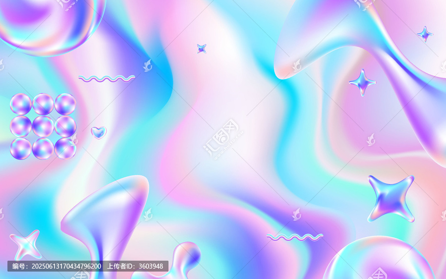夢幻漸變流體抽象背景圖