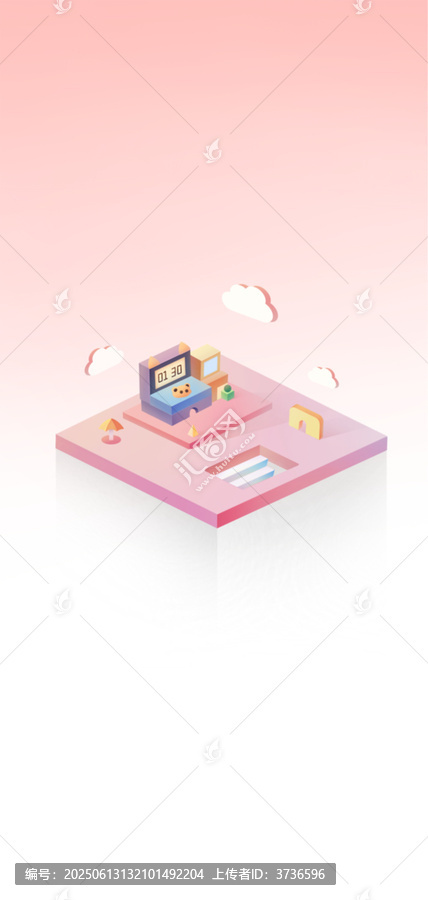 引導(dǎo)頁立體娛樂插畫