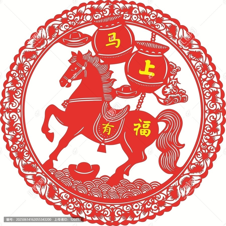 馬上有福年畫