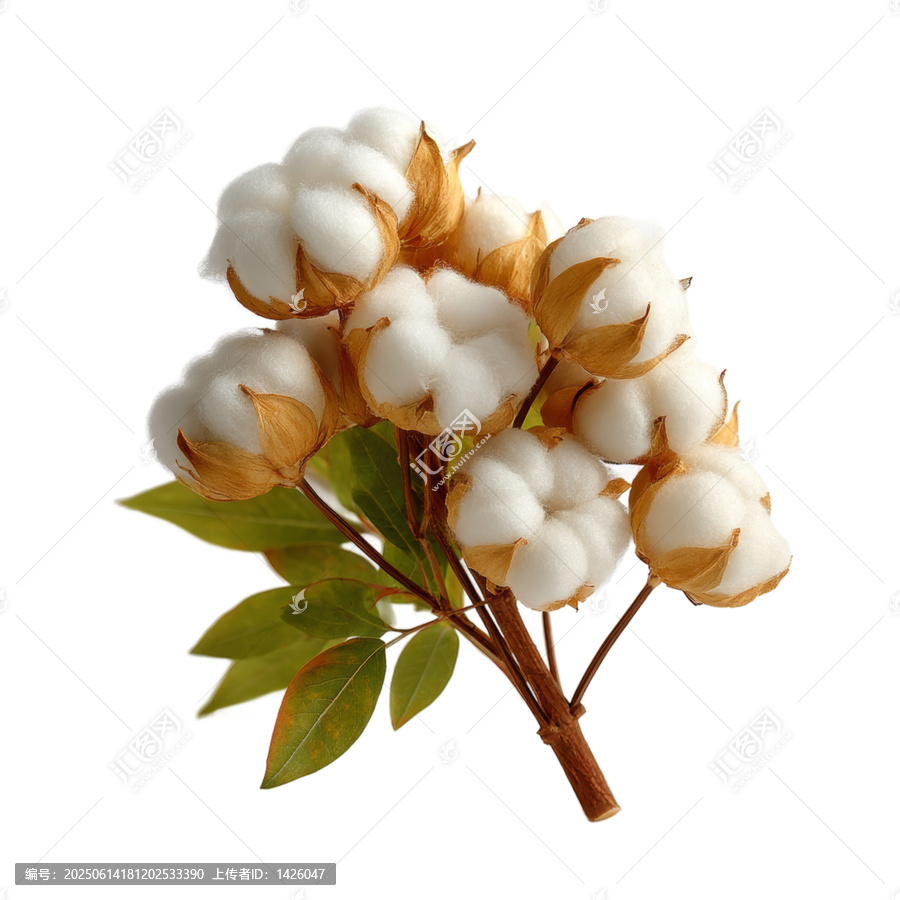 [免摳素材]棉花植物特寫圖片