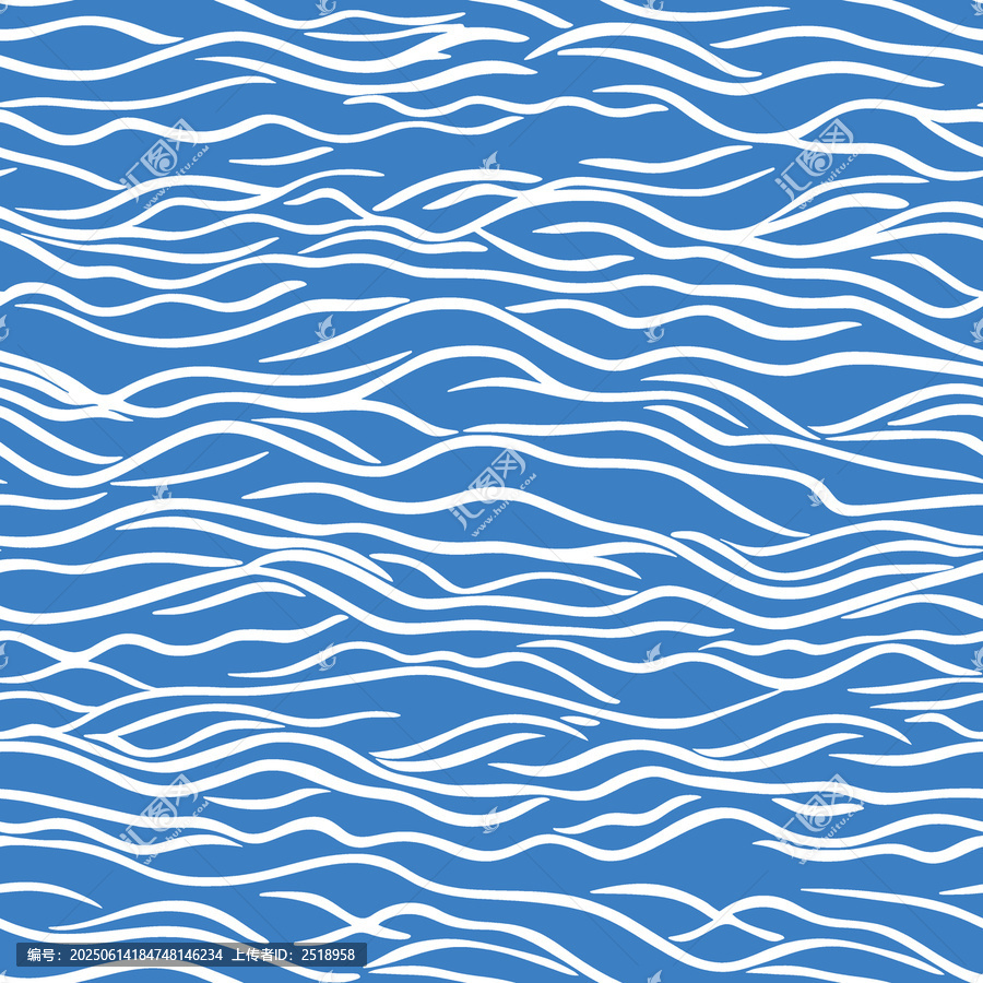 藍(lán)白簡(jiǎn)約波浪紋理圖案